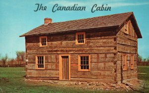 Vintage Postcard View of This Authentic Settlers Canadian Cabin Canada CAN