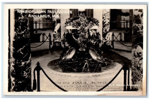 Annapolis MD Postcard RPPC Photo Time Of John Paul Jones US Naval Academy c1910s