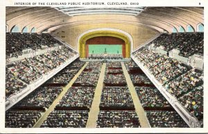 Ohio Cleveland Public Auditorium Interior 1937