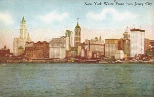 USA New York City Waterfront From Jersey City Vintage Postcard B98