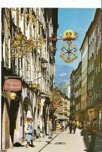 Austria Postcard - The Festival City of Salzburg - Old Town Getreidegasse  AB957