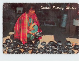 Postcard American Indian Pottery Maker, San Ildefonso Pueblo, New Mexico