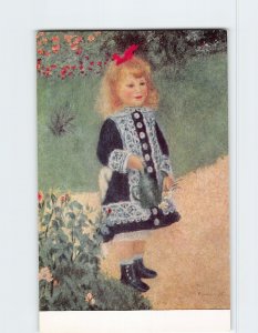 Postcard A Girl with a Watering Can by Renoir Nat'l Gallery of Art Washington DC