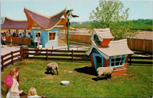 Storyland Valley Edmonton AB Mary's Little Lambs Children's Zoo Postcard H1