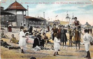 Afternoon on the Beach near the Shelter Revere Beach, MA, USA Unused crease, ...