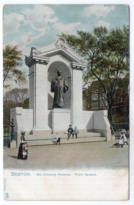 Boston, Mass, Wm. Channing Memorial, Public Gardens