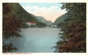 Vintage Postcard Cascade Lakes Adirondack Mountains New York NY Valentine's Pub.