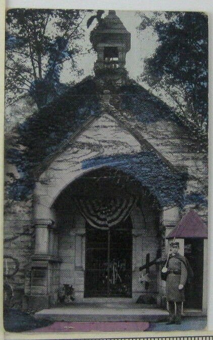 1900s President McKinley Tomb Canton OH Postcard Soldier Guarding Entrance 