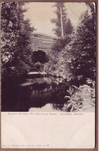 Defiance Park Rustic Bridge Tacoma WA UDB E C Kropp Theodore's Bookstore