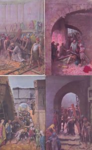 Stations Of The Cross Crucifixion 12x French 1911 Rare Postcard s