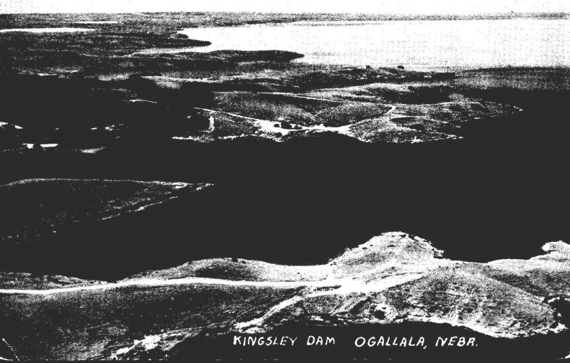 Nebraska Ogallala Kingsley Dam Real Photo