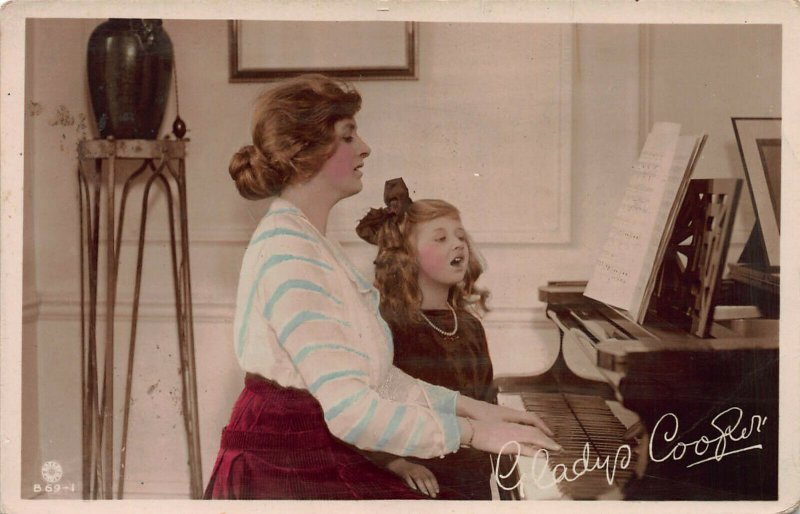 Gladys Cooper, English Actress, Early Hand Painted Real Photo Postcard, Unused 