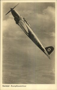 German Military Aviation Airplane Swastika Heinkel Kampfzweisitzer RPPC G19