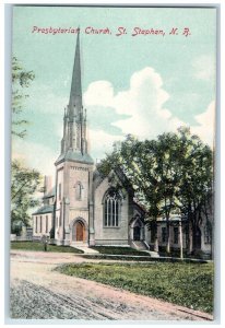 St. Stephen New Brunswick Canada Postcard Presbyterian Church c1910 Unposted
