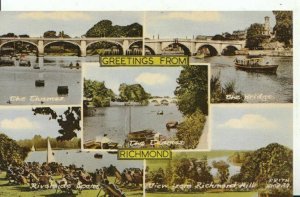 Surrey Postcard - Greetings from Richmond - Ref 11323A