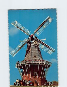 Postcard De Zwaan Windmill Holland Michigan USA