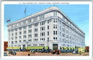 WINNIPEG, MANITOBA Canada  HUDSON'S BAY COMPANY Department Store 1938 Postcard