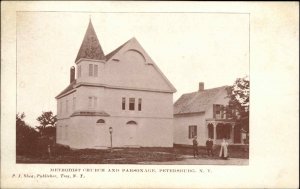 Petersburg NY Methodist Church & Parsonage c1900 Private Mailing Card