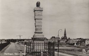 Harlingen Stenen Man Dutch Real Photo Postcard