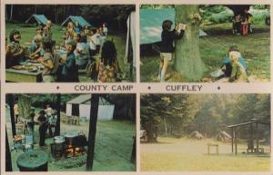 Cuffley Hertfordshire County School Camp Tent Cookery Vintage Postcard