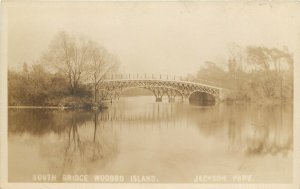 1910s RPPC South Bridge Wooded Island, Jackson Park, Chicago IL Unposted