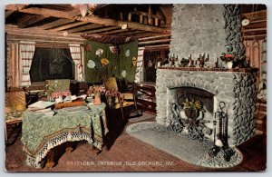 1908 Hazelden Interior Old Orchard Maine ME Antique Photo Posted Postcard