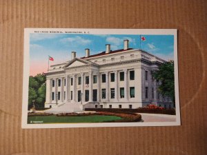 1920's Red Cross Memorial, Washington DC White Boarder Postcard