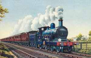 Transportation themed postcard Norfolk Coast Express locomotive train No: 11