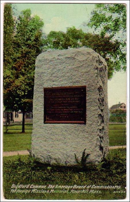 Bradford Common, Foreign Missions Memorial, Haverhill MA