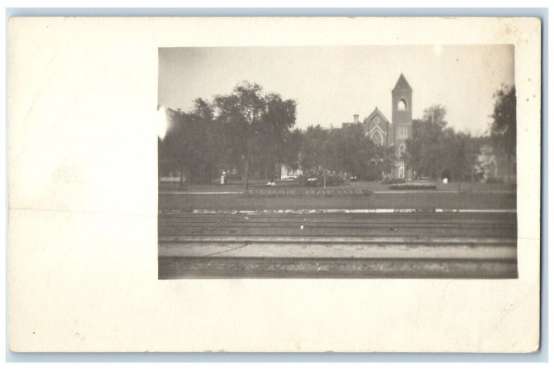 c1910's Church Scene Cedar Rapids Iowa IA RPPC Photo Unposted Antique Postcard