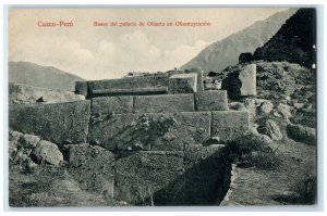 c1940's Ollanta Palace Bases Ollantaytambo Cusco-Peru Vintage Postcard