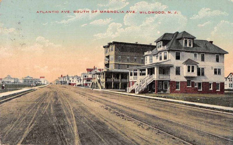 Wildwood New Jesery Atlantic Ave Street Scene Vintage Postcard JG236744