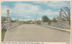 Sussex New Bridge Towards Moncton Sussex Canada Postcard