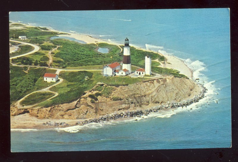 Montauk, New York/NY Postcard, Aerial View Of Montauk Point Lighthouse/Light