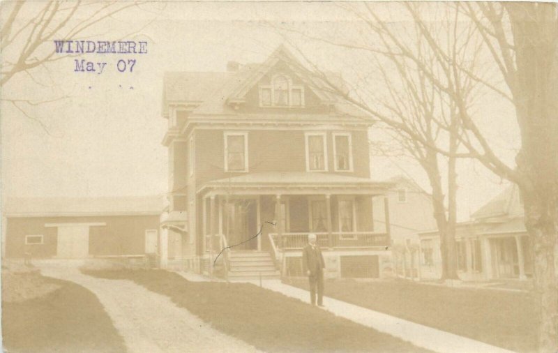 Postcard RPPC C-1910 New York Syracuse Windermere Home 23-13327