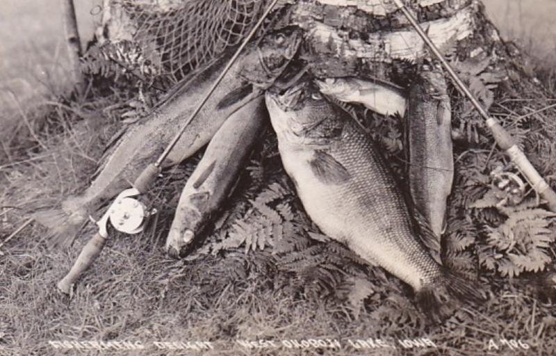 Iowa West Lake Okoboji Fishermens Delight Real Photo