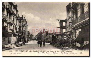 Old Postcard Reims Street Talleyrand