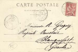 france, NOIRMOUTIER, Passage du Gois, Marée Basse, Horse Cart (1902) Stamp