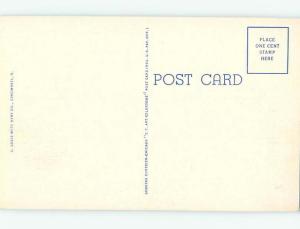 Unused Linen POST OFFICE SCENE Cincinnati Ohio OH hs1124-12