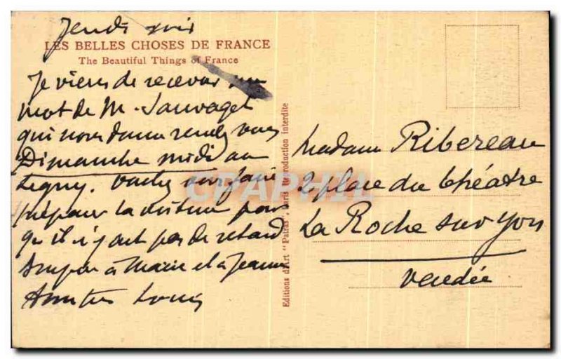 Old Postcard Parc De St Cloud Bridge Devil