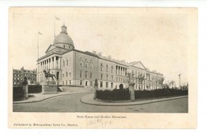 MA - Boston. State House & Hooker Monument  ca 1905