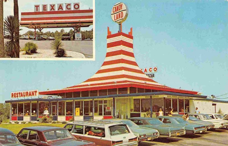 Candyland Restaurant Candy Texaco Gas Station Valdosta Georgia postcard 