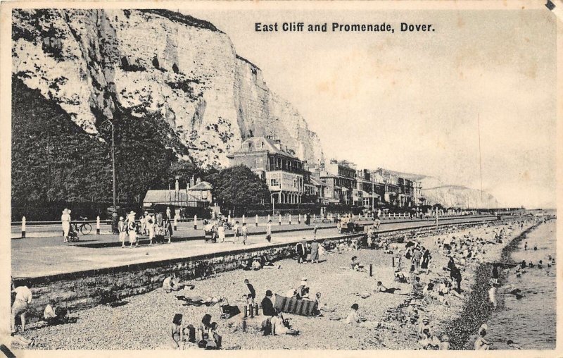 uk51280 east cliff and promenade dover real photo uk