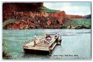 Snake River Idaho ID Postcard Glenn's Ferry Crossing The River c1910's Vintage
