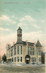 Postcard C-1910 Wisconsin Columbus City Hall Ziegler #9334 PCK Series 22-13227