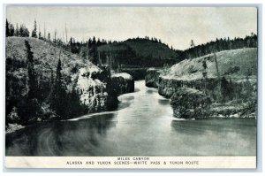 c1910 Miles Canyon Alaska and Yukon Scenes White Pass Route Canada Postcard