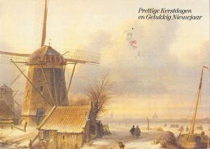 BT1235   gelukkig nieuwjaar new year windmill netherlands windmolen postcard