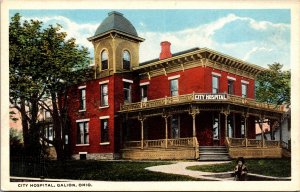Postcard OH Galion City Hospital with Wraparound Porch