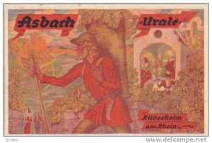 ADV: Asbach Uralt Liquor, Rudesheim am Rhein, Poster Art, 30-40s