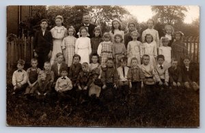 J87/ Paris Ohio RPPC Postcard c1910 School Students Teacher  630